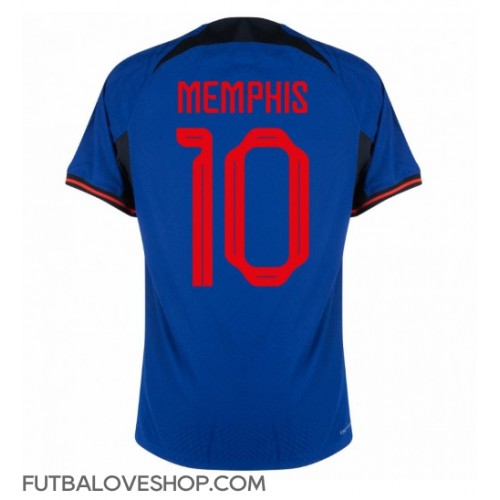Dres Holandsko Memphis Depay #10 Preč MS 2022 Krátky Rukáv